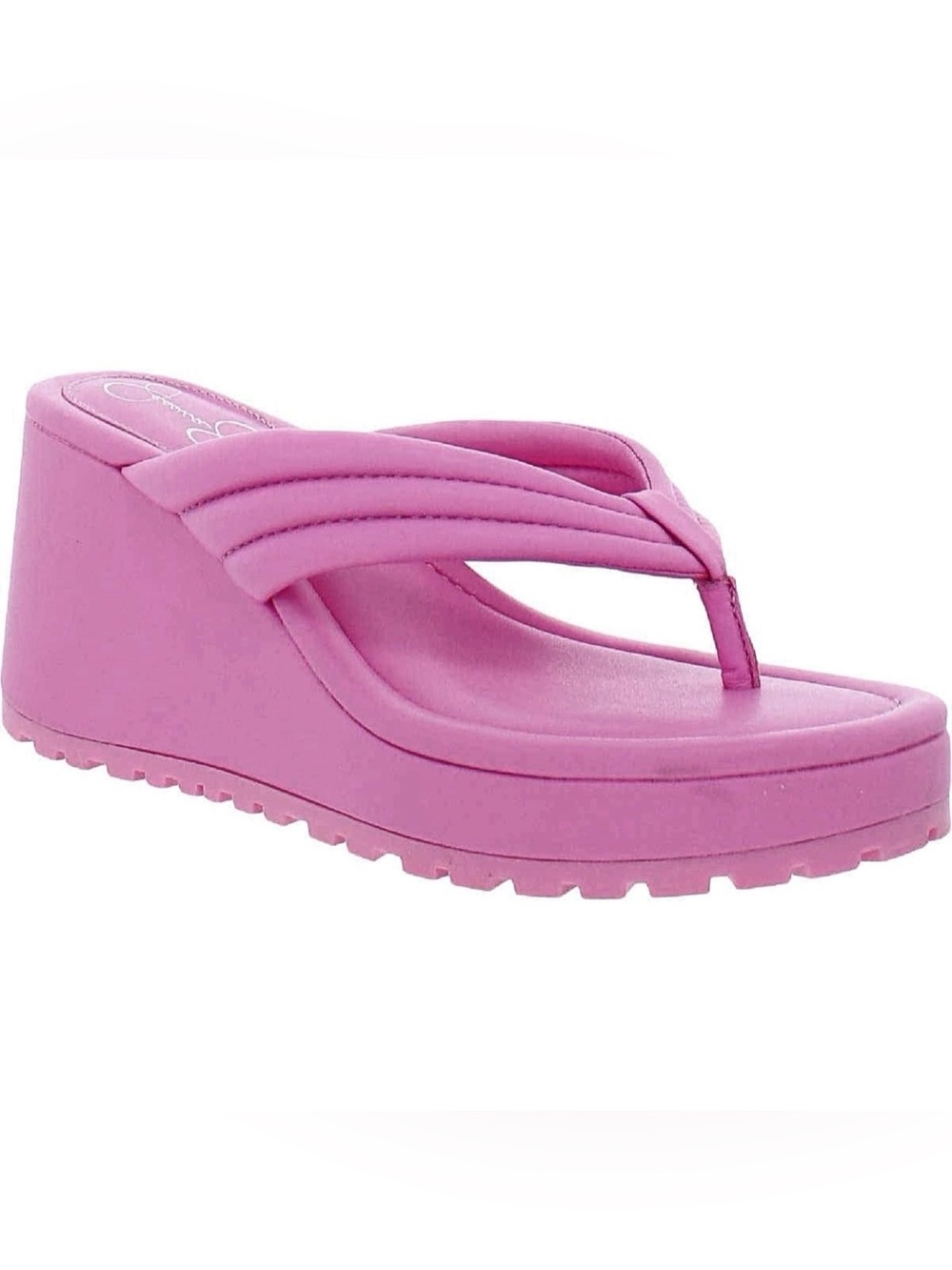 {Jessica Simpson} Kemnie Leather Wedge Sandals